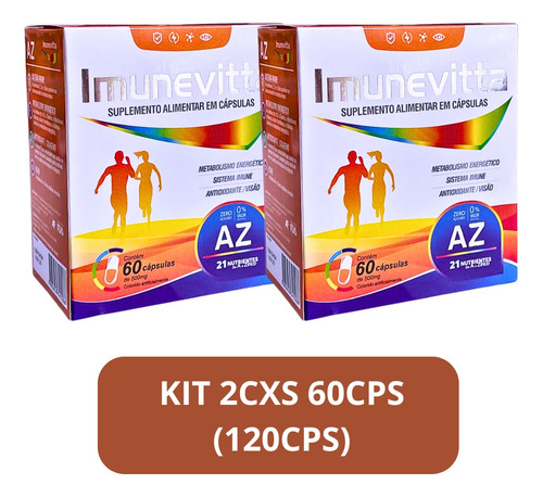 Kit 2 Cxs Imunevitta A-z 60 Cápsulas (120cps)