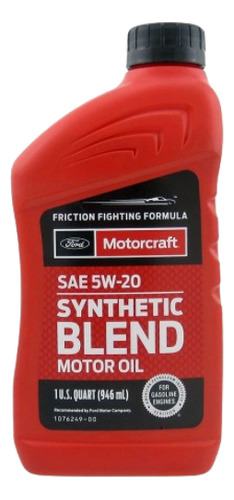 Lubricante Aceite Motor Motorcraft Synthetic Blend Sae 5w-20