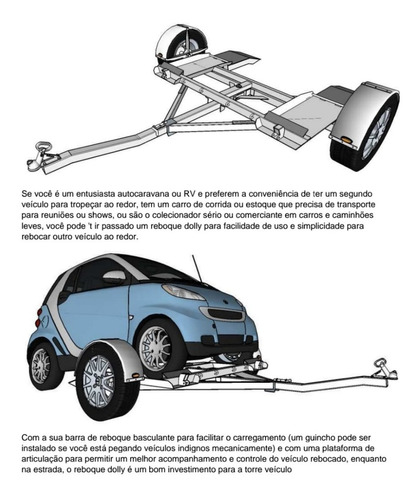 Projeto Carretinha Asa Delta Guincho Dolly + 10 Brinde Reboq