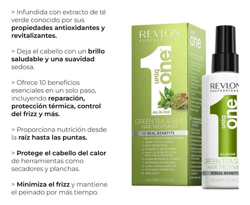 Tratamiento Reparador Revlon Uniq One Te Verde 150 Ml