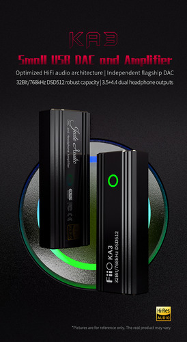 Fiio Ka3 Dac Tipo C Es9038q2m Amplificador Portatil Hi Res
