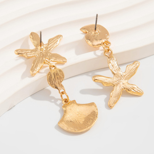 Pendientes Colgantes Asimétricos Simples Con Forma De Estrel