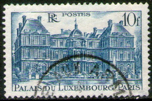 Francia Sello Usado Palacio De Luxemburgo Año 1946