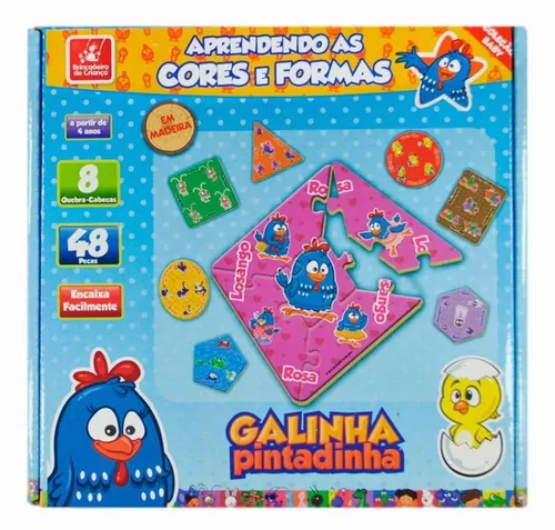 Jogo Educativo Encaixa Formas Galinha - Brincadeira de Criança - Sama  Presentes