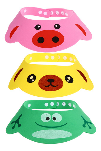 Gorro De Champú Para Bebés Con Dibujos Animados, 3 Unidades