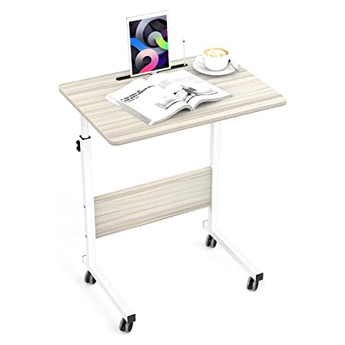 End Table Height Adjustable Laptop Table,   Desk Cart T...