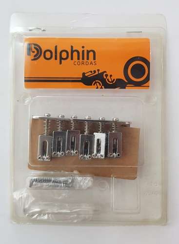Imagem 6 de 8 de Ponte Fixa Standard Guitarra Stratocaster Cromada Dolphin !!