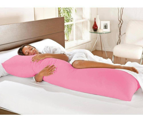 Travesseiro De Corpo Gigante Star Com Fronha Rosa