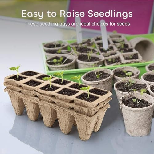 Growneer 120 Células Macetas De Turba Bandejas Para La Siem