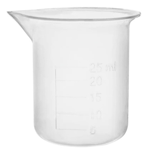 Vaso De Precipitado 25ml De Plástico Pp Graduado *inlabs*