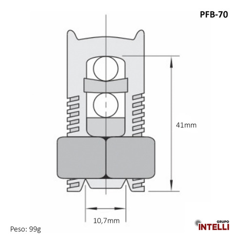 Conector Pressao Intelli Bimetalico 70mm 1856 (pfb 70)