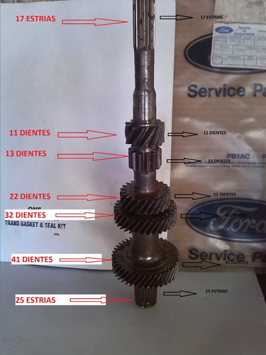 Eje Central De Caja De Ford Fiesta Power 2004 A 2007