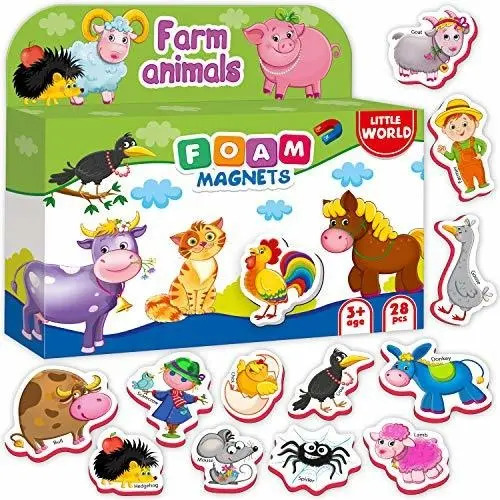 Imanes De Nevera Para Niños - Set De 20 Animales Coloridos, Seguros Y Educativos Para Decorar Y Aprender