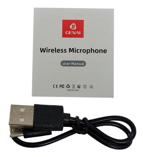 Microfone De Lapela K9 Duplo Sem Fio Para Celulares Tipo C