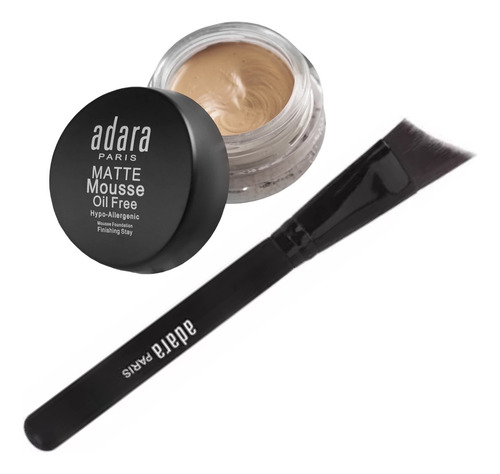 Pack Maquillaje Mousse + Brocha Para Contorno Adara Paris