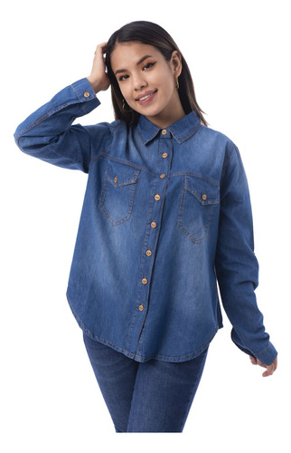 Blusas Moda Denim Mujer Kamilly