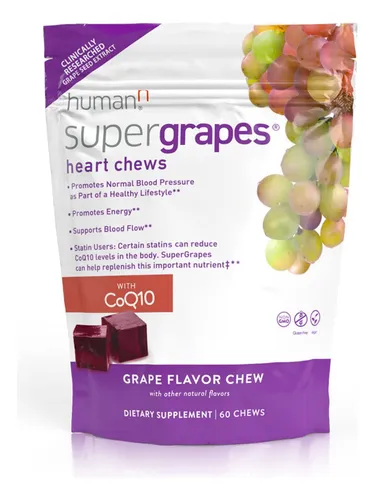 Humann Supergrapes - Suplemento Masticable - Con 100 Mg Coq1