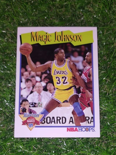 Cv Magic Johnson 1991 Hoops Magic's Milestones 