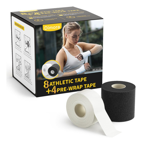 Dimora - Kit De Cinta Atlética Y Preenvoltura, 8 + 4 Rollos