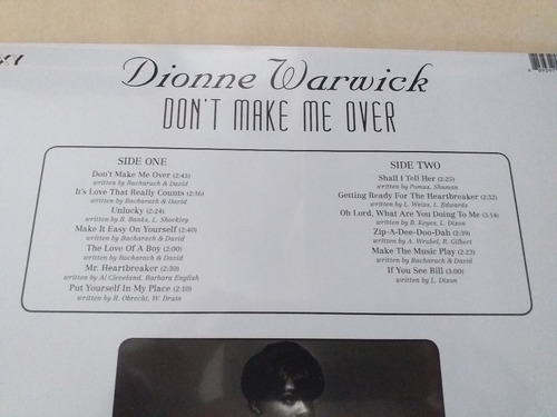 Vinilo Dionne Warwick - Don't Make Me Over