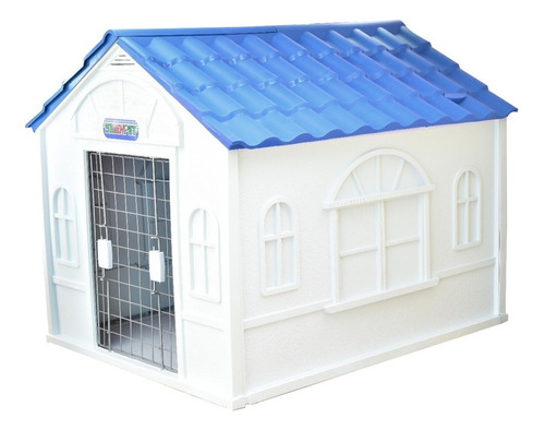 Casa Térmica Para Perro Plástico Resistente 98x84x82cm 10241 Color Azul