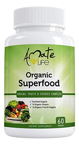 Complejo Organico De Superfood Greens, Frutas Y Verduras, El