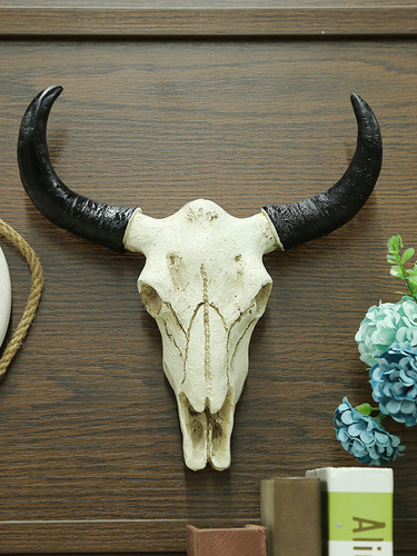 Adorno De Cabeza De Vaca Longhorn Para Colgar En La Pared Co