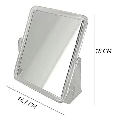 X2 Espejo Tocador Espejo Maquillaje Transparente Doble Cara