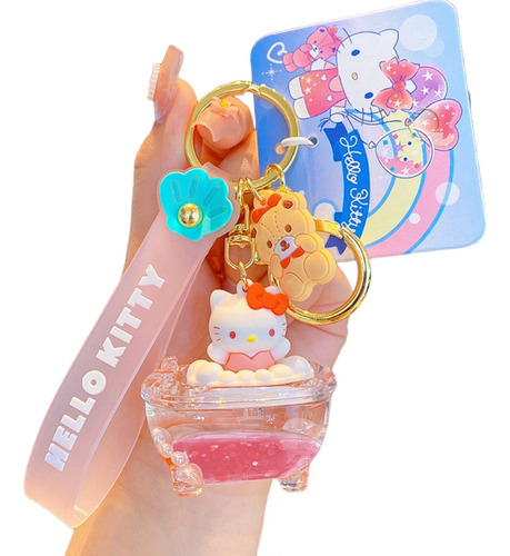 Llavero Original Hello Kitty Sanrio Linea Bañera