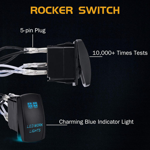 Arnés De Cableado De Barra De Luz Led Con Interruptor, Kit D