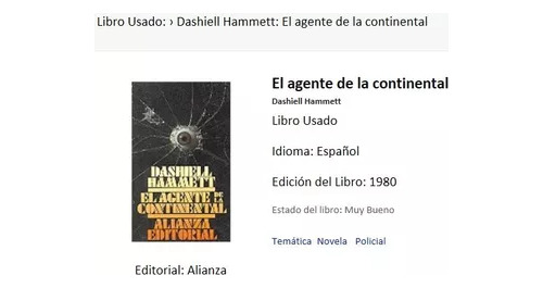 Dashiell Hammett: El Agente De La Continental