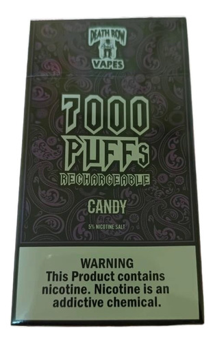 Vape Miel Death Row 7000 Puffs Sabores Surtidos 10 Pz