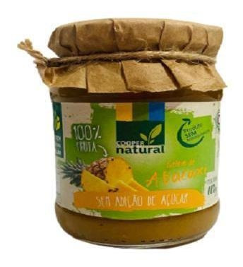 Geleia De Abacaxi 100% Fruta Orgânico Sem Açúcar 180g