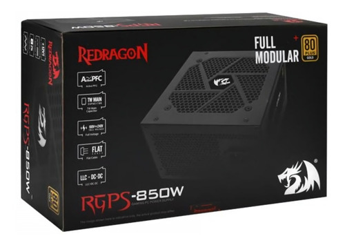 Fuente Redragon 850w Gc-ps010 Full Modular 80 Plus Gold