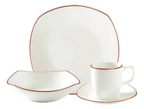 Comprar Set Vajilla Corona Zurich Playo Pocillo Plato Te Hondo X16pz Color Blanco