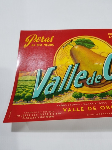 Imagen 10 de 10 de Antiguo Cartel Publicitario Valle De Oro 1960 Mag 58036