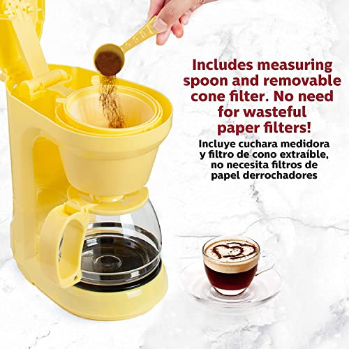 Holstein Housewares - Cafetera Compacta Para 5 Tazas, Amaril