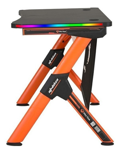 Escritorio gamer Meetion DSK20 fibra de carbono de 110cm x 75.5cm x 60cm negro y naranja Pintura de piano