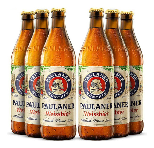 6x Cerveja Alemã Paulaner Weissbier 500ml