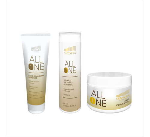 Kit Shampoo Hidratante, Máscara E Leave-in Macadâmia 