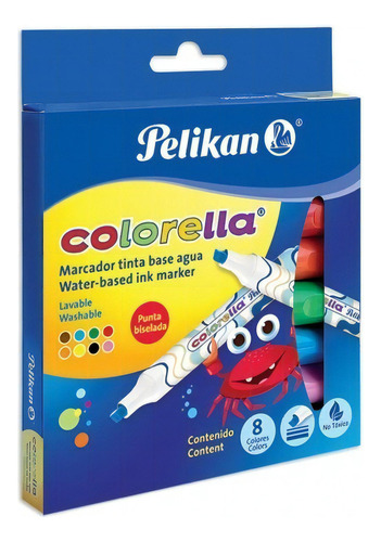 Marcador Lavable Pelikan Colorella Con 8 Marcadores