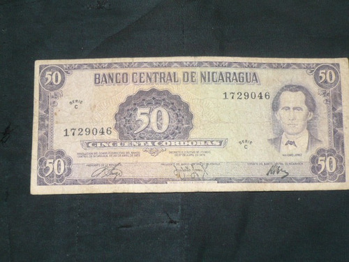 Billete De 50 Cordobas 