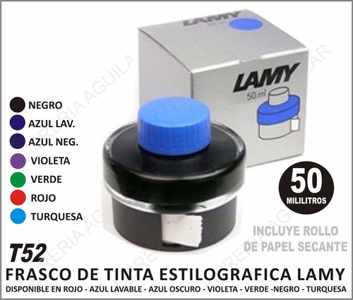 Frasco Tinta Lamy T52 50ml Estilográfica Lapicera Fuente