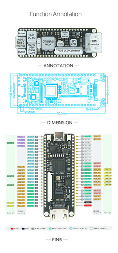 2 Placas De Desarrollo Fpga Tang Nano 9k Gowin Gw1nr-9 Risc-