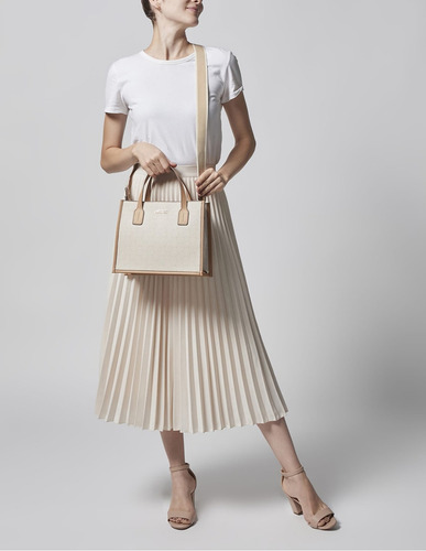 Bolsa Satchel Para Mujer Westies Beige Hbparodiwe