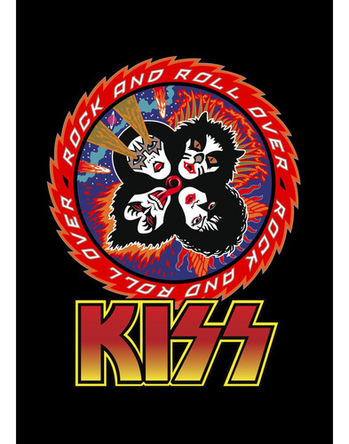 Lamina Para Enmarcar Cuadros Kiss Rock And Roll