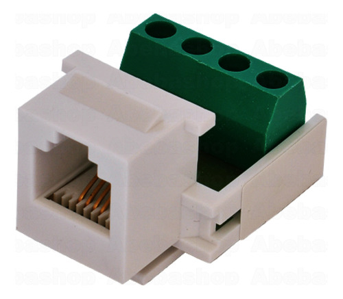 Pack 5x Conector Rj11 Hembra Con Bornera