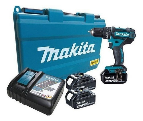 Parafusadeira Furadeira Impacto Dhp482rfe3 Makita 18v 3ah 3b 110v/220v