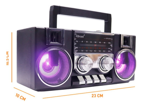 Radio Am/fm Bocina, Bluetooth Con Panel Solar Nuevo En Caja Negro