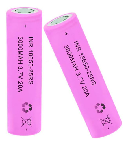 3.7 Flat Top Rechargeable Battery 3000mah Battery 2pack...